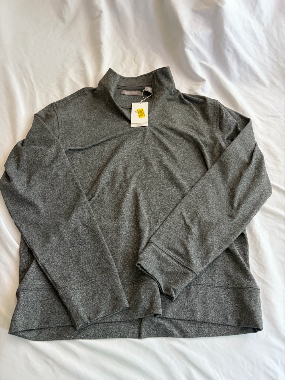 Daniel Cremieux  Signature Collection Men's Gray Quarterzip Size Small